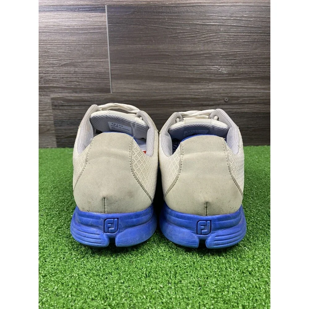 FootJoy Mens‎ 9 M SuperLites CT Spikeless Golf Shoes Sneakers White Blue 58135